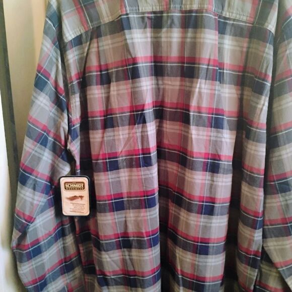 Casual Blue and Red Button Down Shirt - Picture 5 of 10